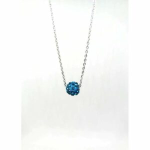 Dark Blue Glitterball Necklace