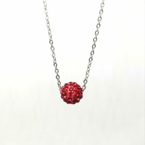 Red Glitterball Charm