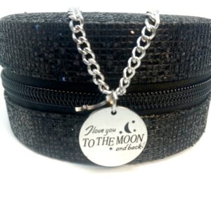Necklace Double charm To the moon