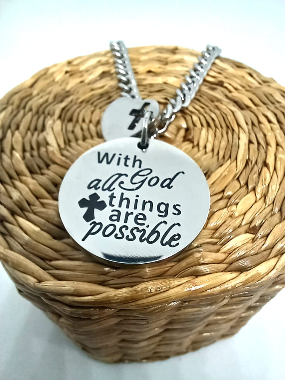 Necklace Double charm With God all things